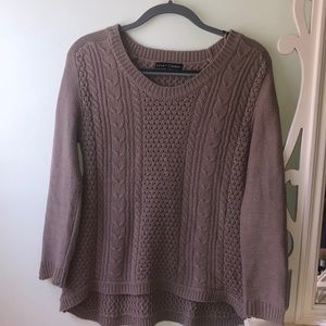 Brown Cable Knit Sweater